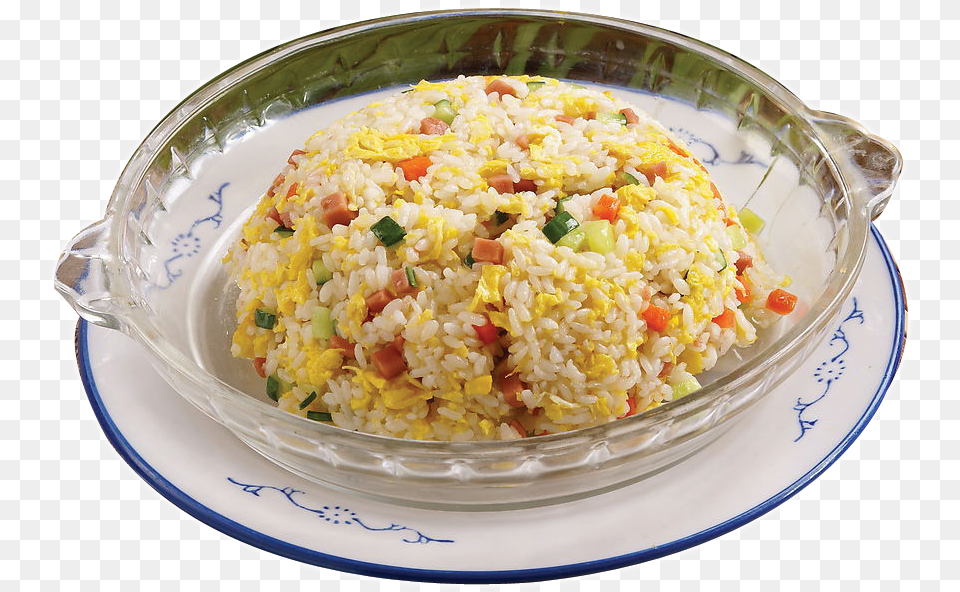 Yangzhou Cuisine Egg Transprent Fried Rice, Food, Grain, Produce, Plate Free Transparent Png