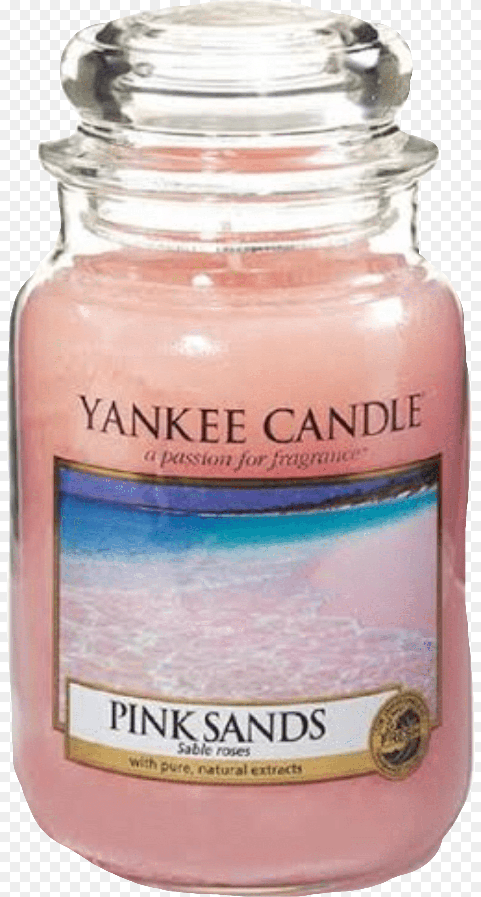 Yankee Candle Candles Yankeecandles Aesthetic Pink Sands Large Yankee Candle, Jar, Bottle, Shaker Png Image