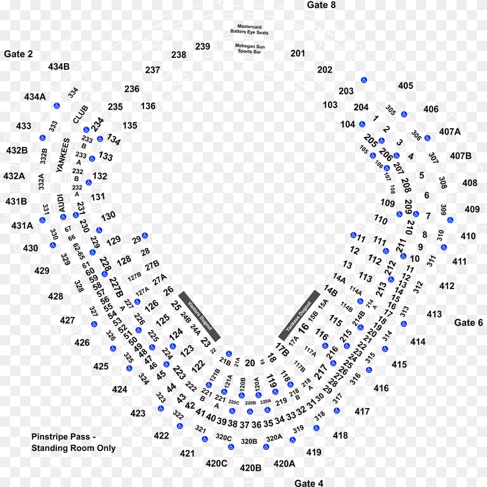 Yankee Stadium Seating Chart 2019, Accessories, Cad Diagram, Diagram, Jewelry Free Png