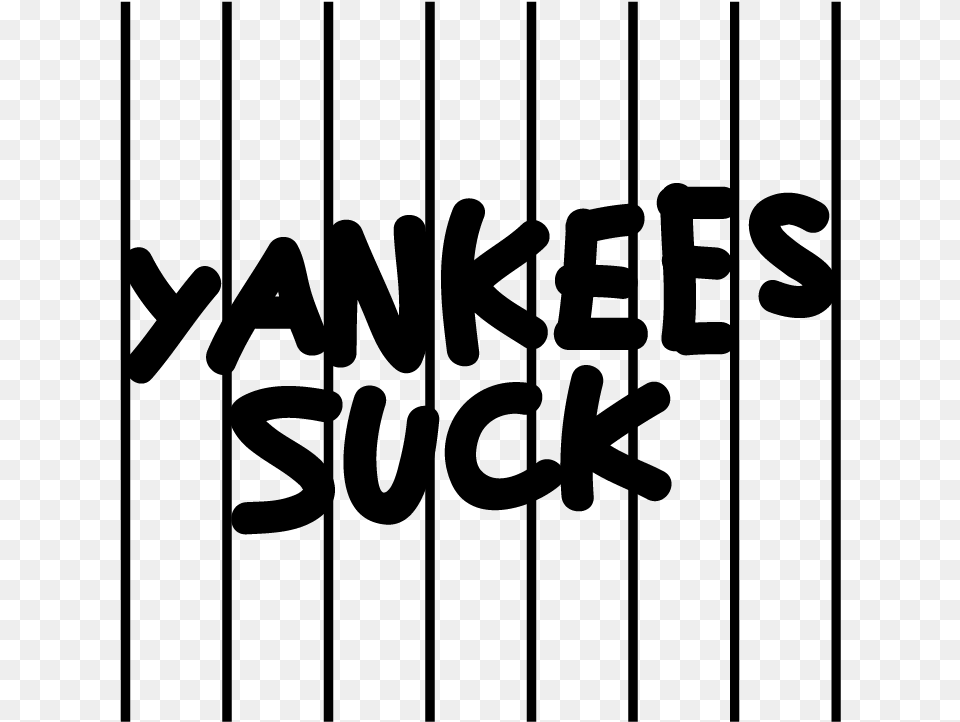 Yankees Suck Calligraphy, Gray Free Png Download