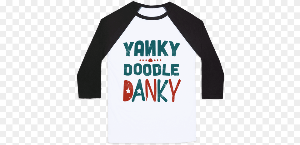 Yanky Doodle Danky Baseball Tee Lgbt, Clothing, Long Sleeve, Shirt, Sleeve Free Png