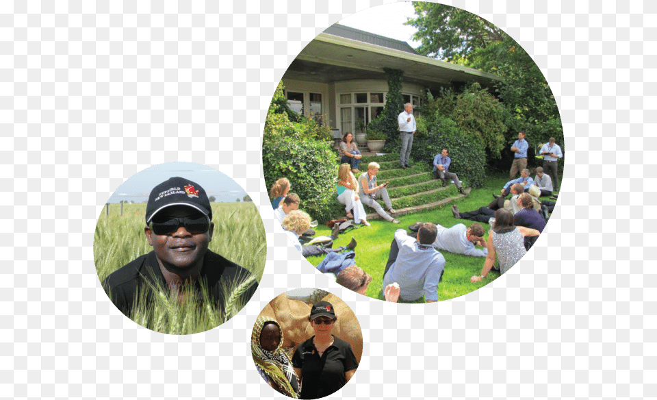 Yard, Garden, Hat, Grass, People Png Image