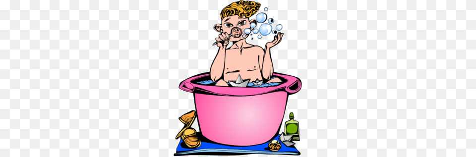 Yard Clean Up Clipart, Person, Bathing, Tub, Face Png
