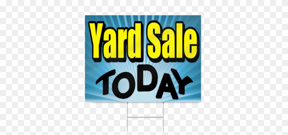Yard Sale Today Sign, Advertisement, Text, Banner, Business Card Free Transparent Png