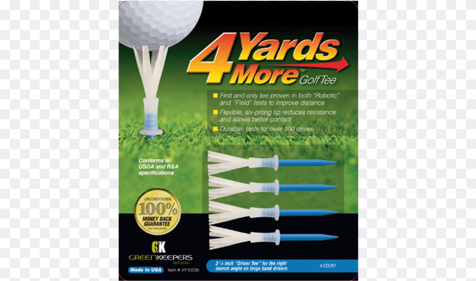 Yards More Golf Tees Driver Blue 3 14 Inches Length 4 Yards More Golf Tee, Advertisement, Poster Free Transparent Png