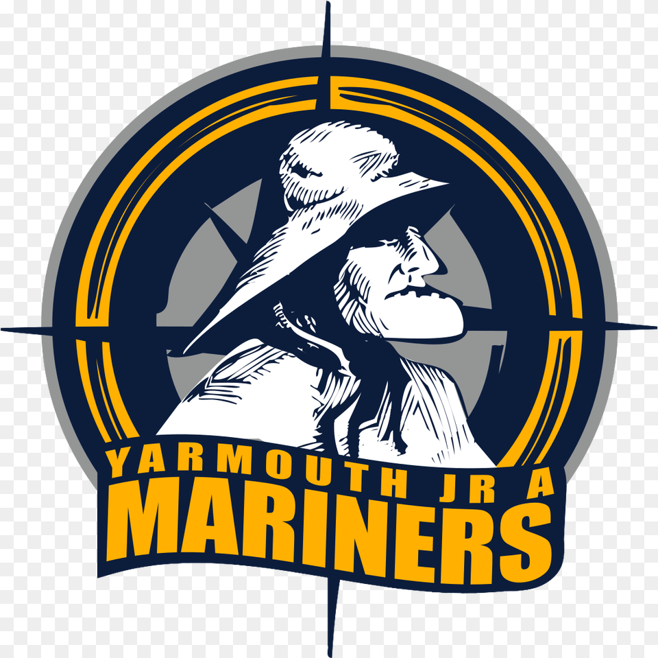 Yarmouth Mariners Yarmouth Mariners, Logo, Person, Clothing, Hat Free Png