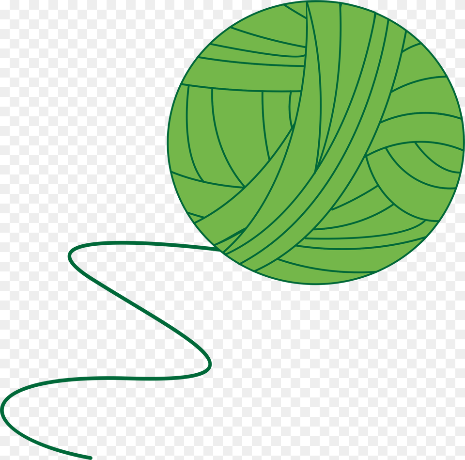 Yarn Ball Vector, Green, Sphere Png Image