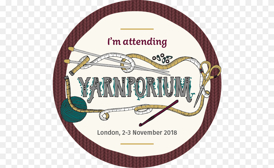 Yarnporium 2018 Badges Aw Attending, Bow, Weapon Png Image