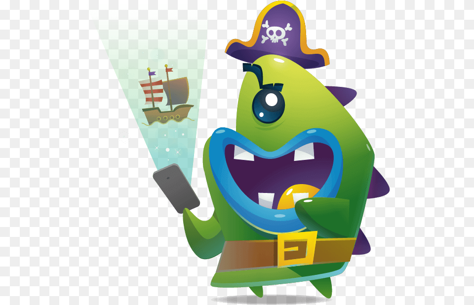 Yarr Sea Monster Cartoon, Clothing, Hat, Electronics, Mobile Phone Free Png