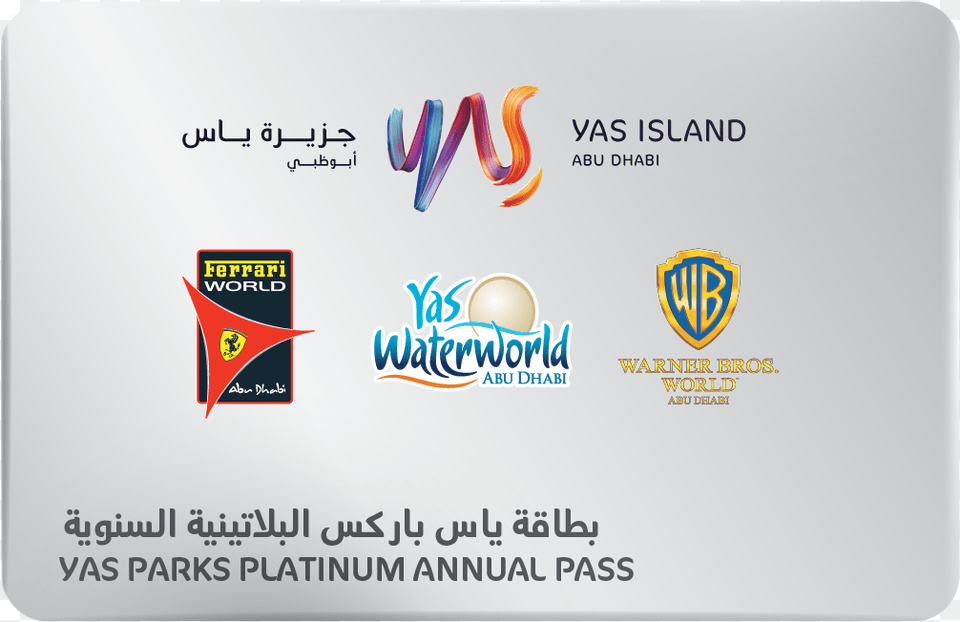 Yas Parks Annual Pass Platinum Yas Waterworld, Text, Paper Png