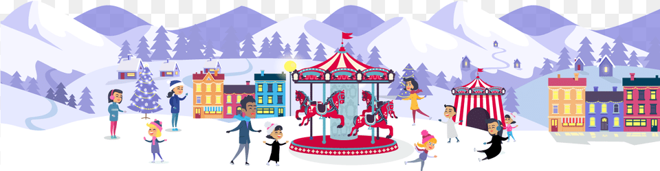 Yas Winter Carnival Winter Carnival Clip Art, Person, Amusement Park, Carousel, Play Free Png Download