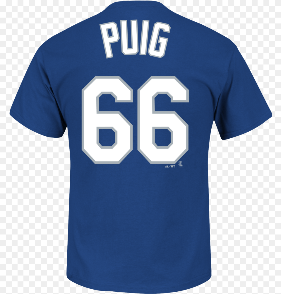 Yasiel Puig La Dodgers Majestic Player T Shirt Yasiel Puig T Shirt, Clothing, T-shirt, Jersey Free Png