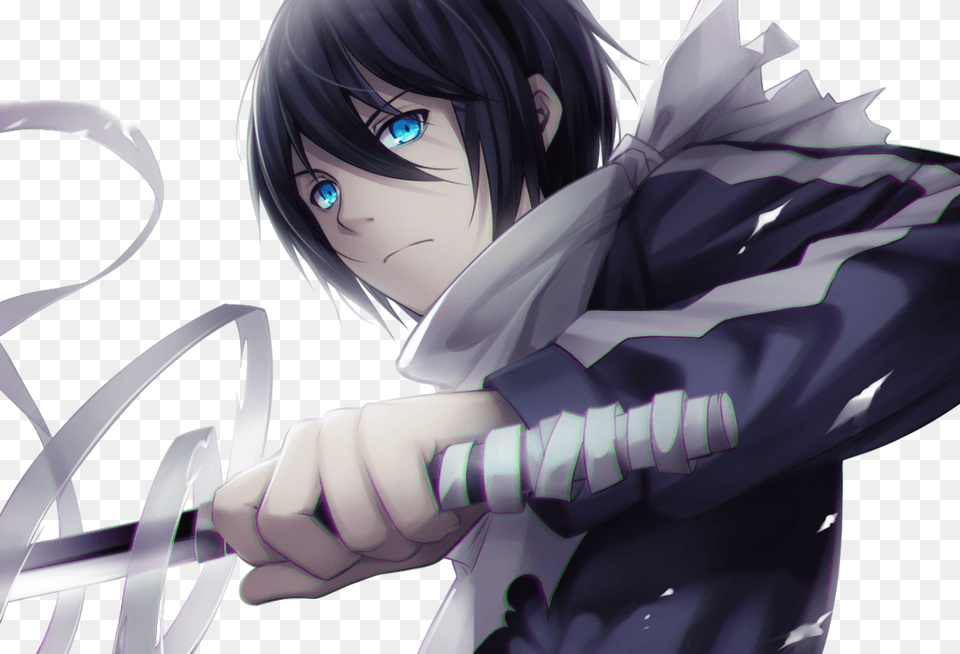 Yato Noragami Render Anime Boys With Black Hair And Blue Eyes, Book, Comics, Publication, Baby Png Image