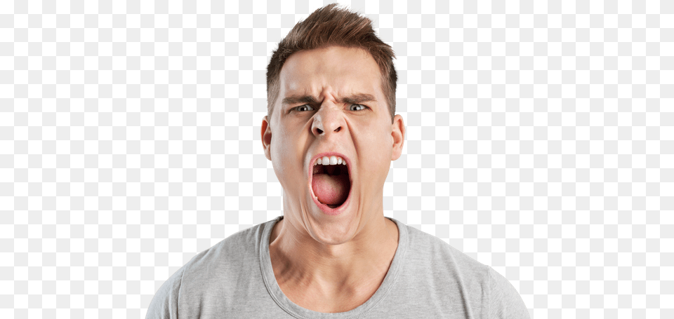 Yawn Images Library Angry Man Screaming Man, Face, Head, Person, Shouting Free Transparent Png