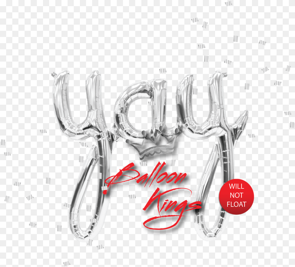 Yay Silver Script Balloons Yay Free Png Download