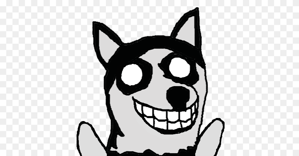 Yay Smile Dogs Ilusion Form Creepypasta Smiling, Stencil Free Transparent Png