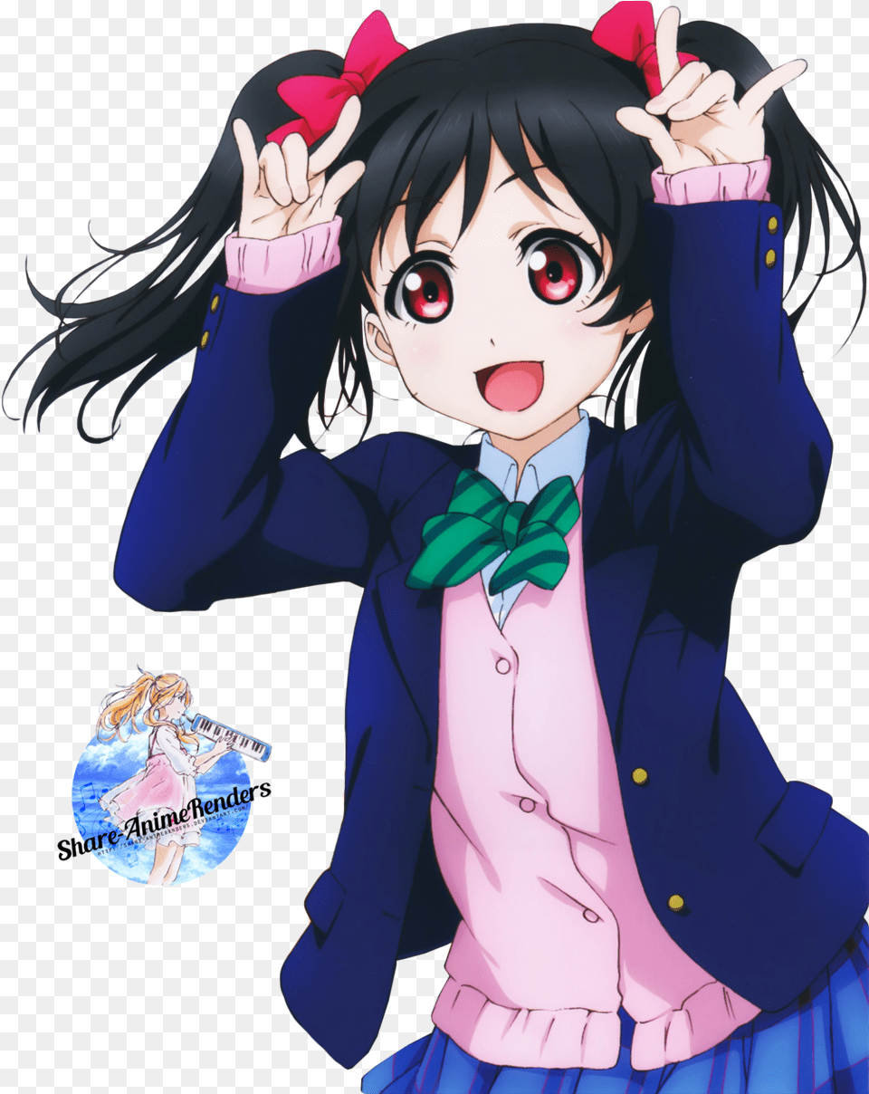 Yazawa Nico Render Download Anime Nico Nico Nii, Book, Comics, Publication, Person Png