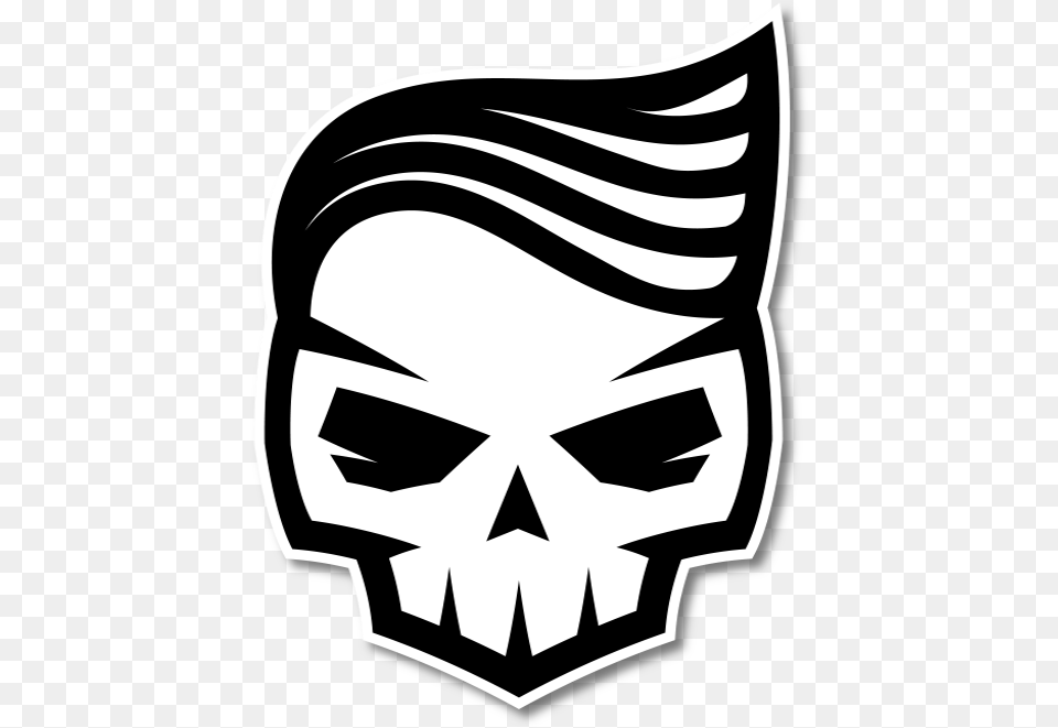 Ybg Skull Sticker Your Biker Gang Logo, Stencil, Person Png