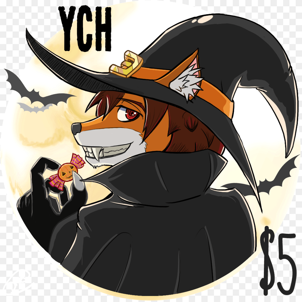 Ych Halloween Moon Portrait Cartoon, Book, Comics, Publication, Person Free Transparent Png