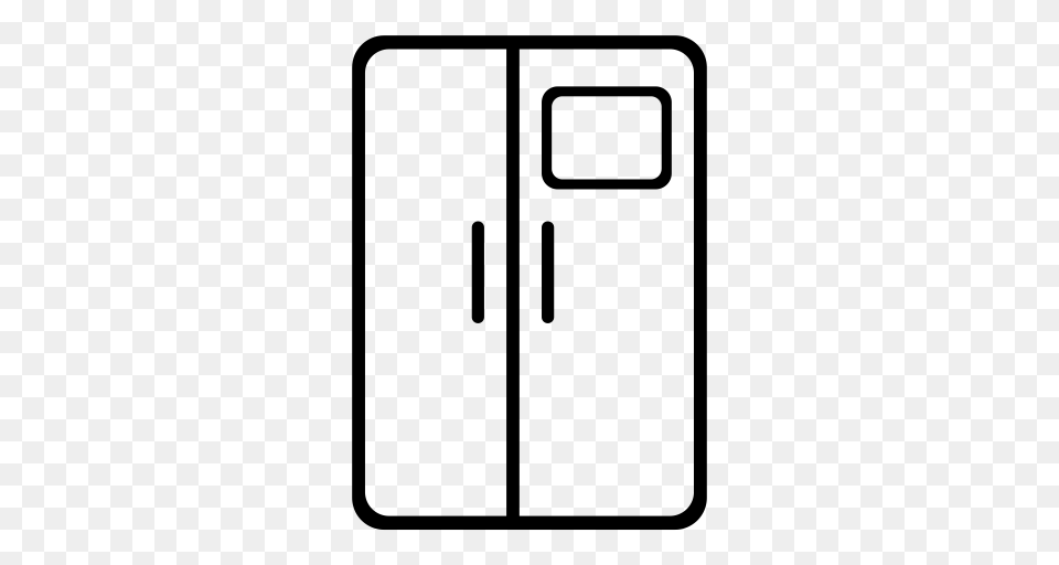 Yeah Open The Door Linear Icon With And Vector Format, Gray Free Png Download