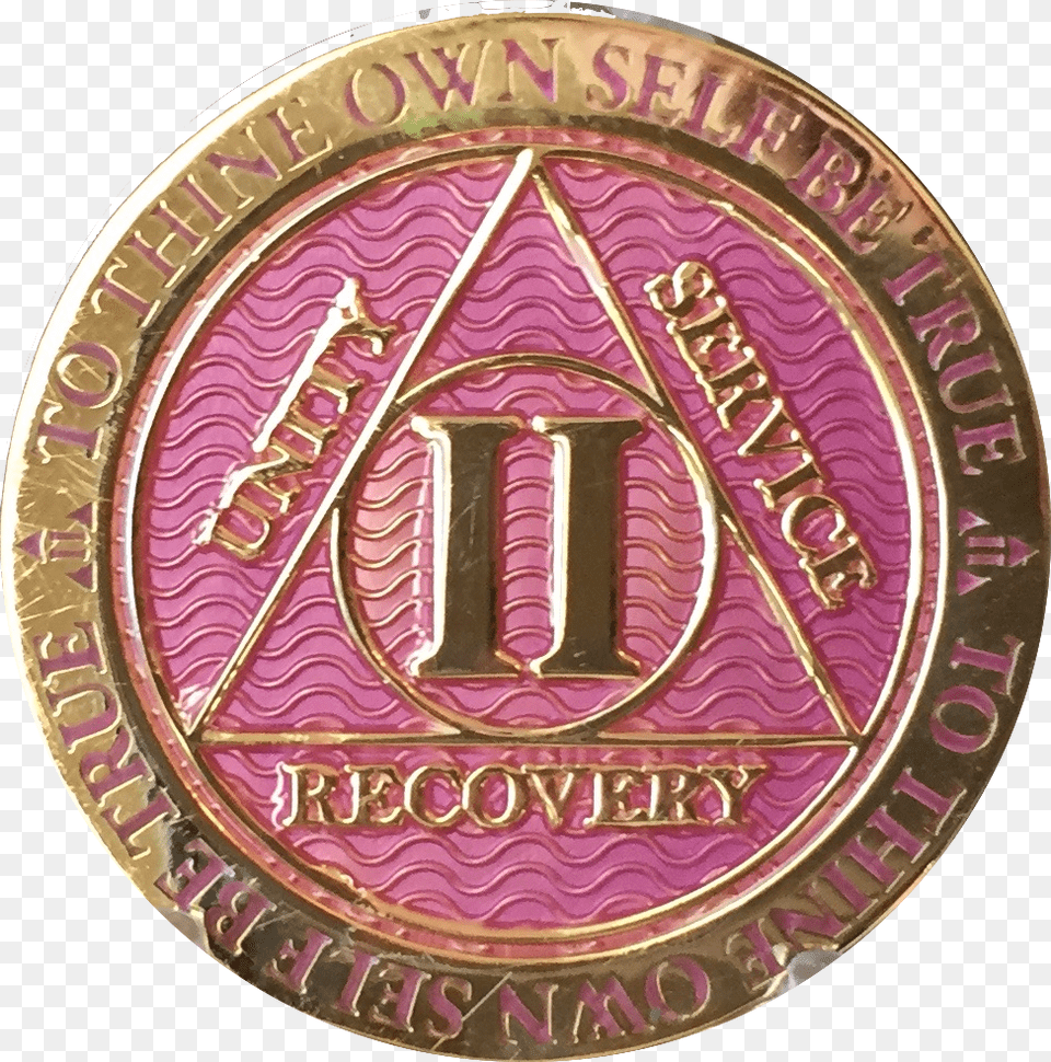 Year Aa Medallion Reflex Lavender Pink Gold Plated, Badge, Logo, Symbol, Coin Png