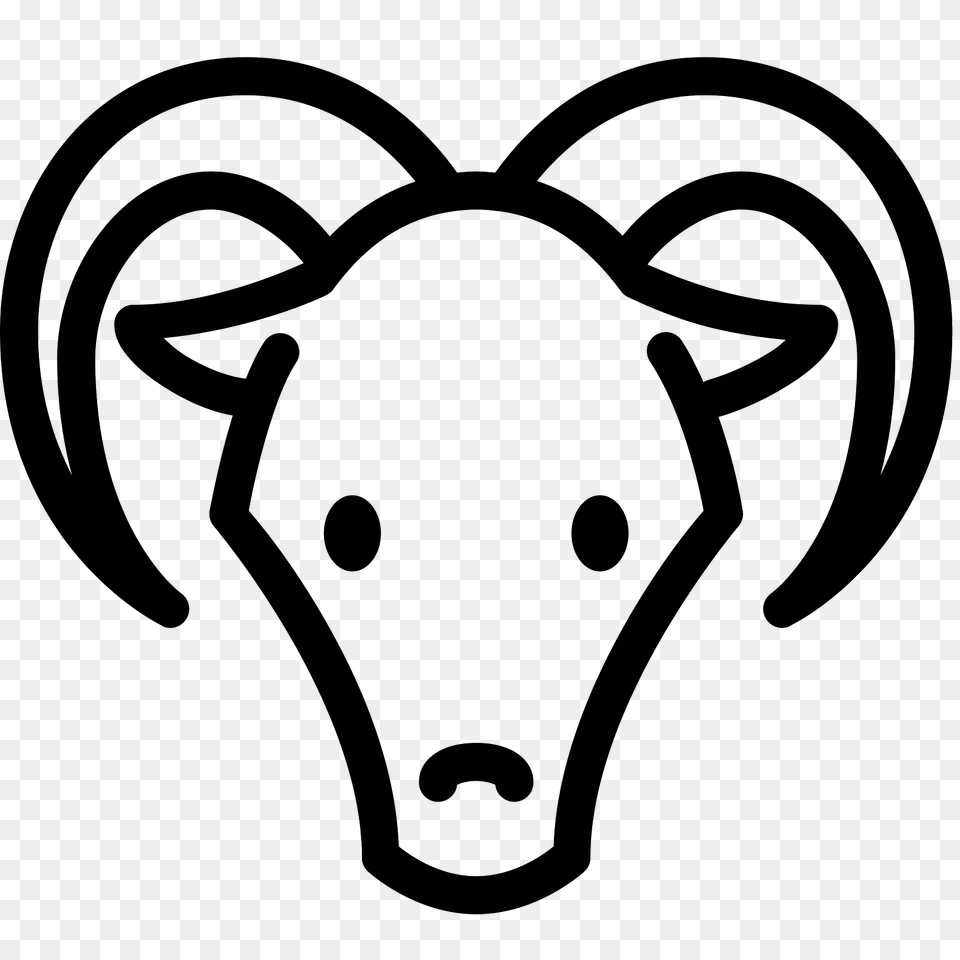 Year Of Goat Icon, Gray Free Png Download