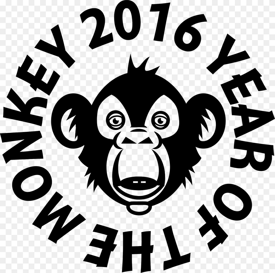 Year Of Monkey Clipart, Animal, Ape, Mammal, Wildlife Png Image