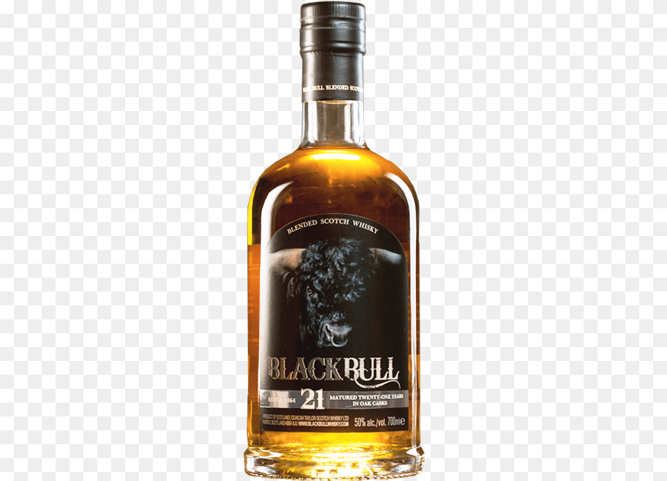 Year Old Black Bull 21 Yr, Alcohol, Beverage, Liquor, Bottle Free Png