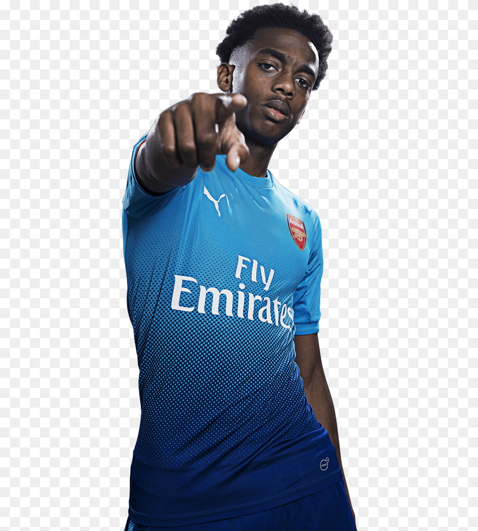 Year Old Joe Willock Making His Pl Debut For Arsenal Arsenal, Adult, Shirt, Clothing, Person Png Image