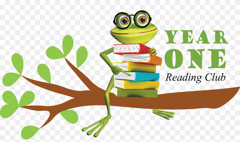 Year One Reading Club, Green, Amphibian, Animal, Frog Png Image