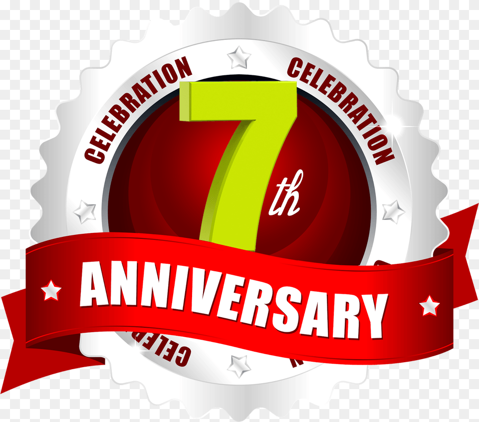 Years Celebrations Hd Ping Logo Free 7 Years Celebration Logo, Dynamite, Weapon, Badge, Symbol Png