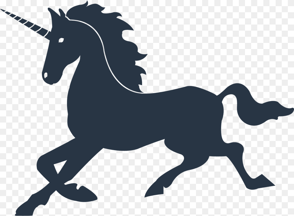 Years From Founding To Unicorn Round Unicorn Silhouette, Animal, Colt Horse, Horse, Mammal Png Image