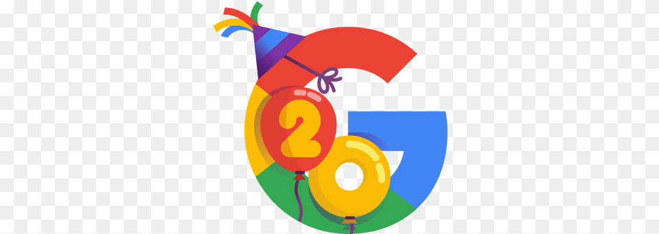 Years Of Google Journey Google 20th Birthday Doodle, Number, People, Person, Symbol Free Png