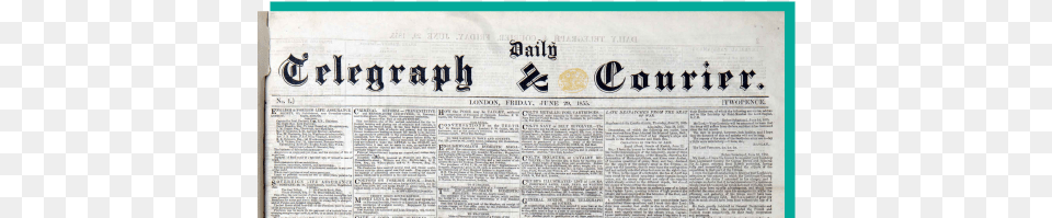 Years Of History Daily Telegraph First Issue, Newspaper, Text Png