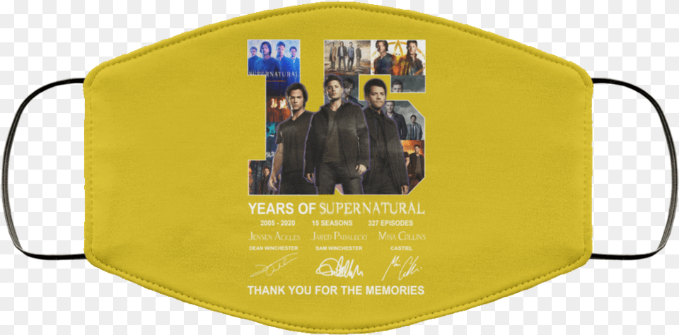 Years Of Supernatural Thank You For My Memories Face Mask Mask Anniversary, Person, Racket, Head, Accessories Free Png Download