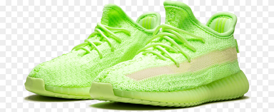 Yeezy Boost 350 V2 Glow, Clothing, Footwear, Shoe, Sneaker Png