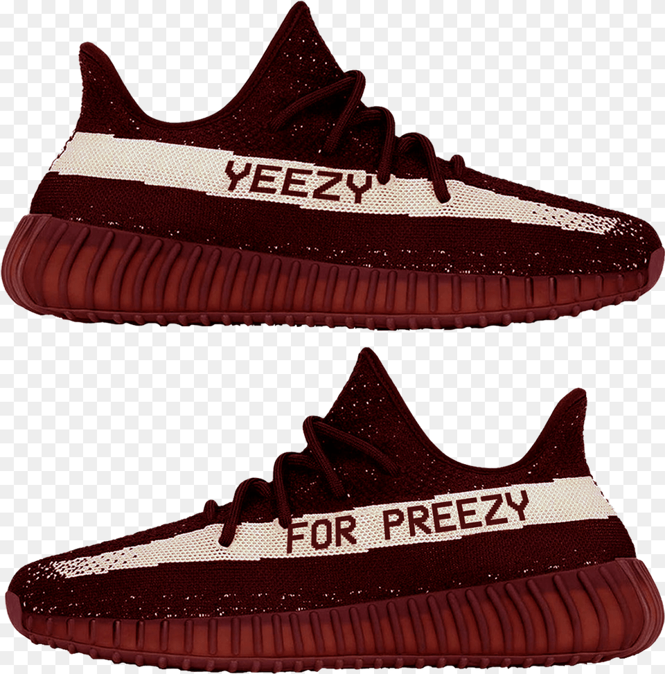 Yeezys, Clothing, Footwear, Maroon, Shoe Free Png Download