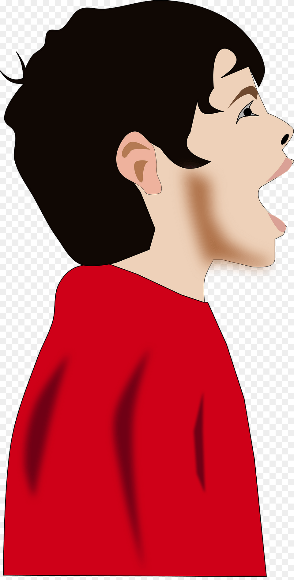 Yelling Kid Clipart, Neck, Body Part, Face, Person Png Image