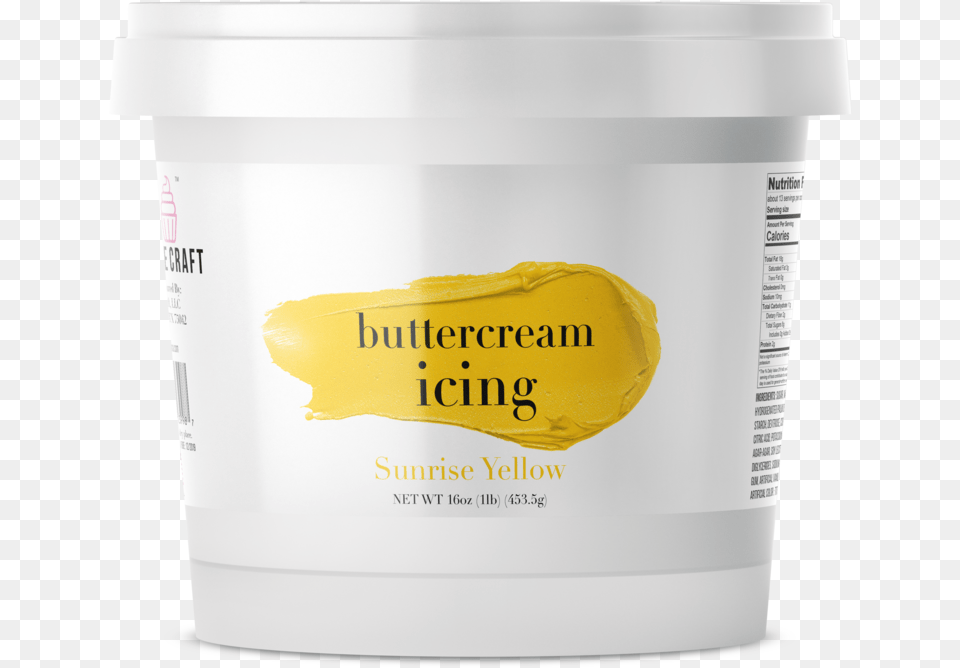 Yellow 16oz Buttercream, Food, Butter, Paint Container Free Png