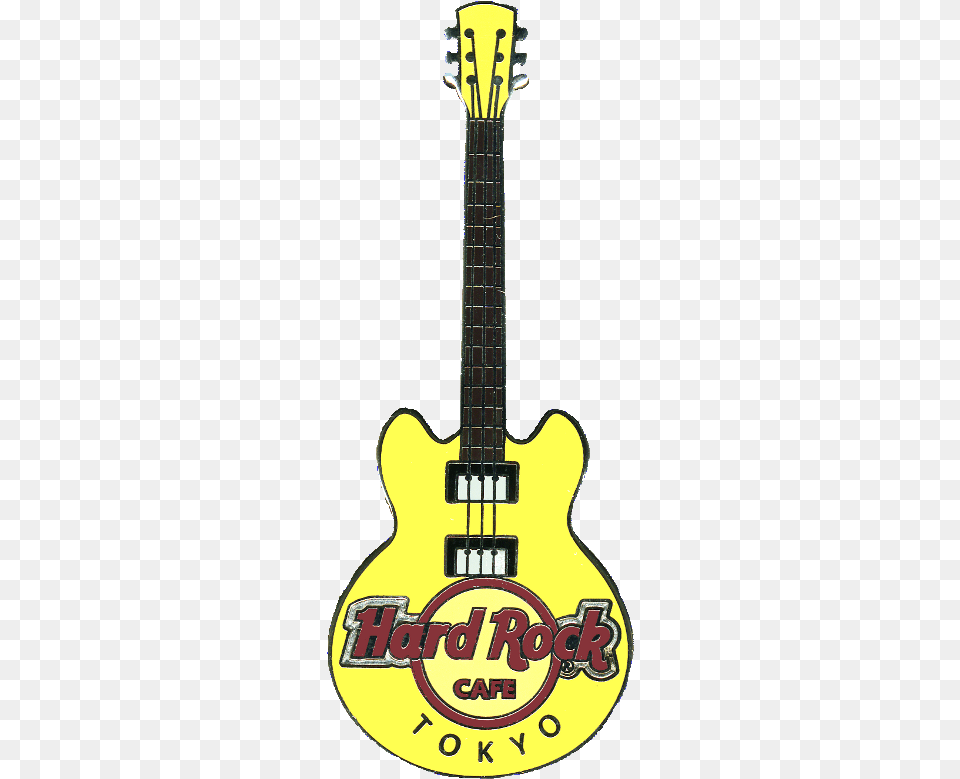 Yellow 3 Strings Es 335 Gisbon Core Guitar Ibanez Jem, Bass Guitar, Musical Instrument Free Png