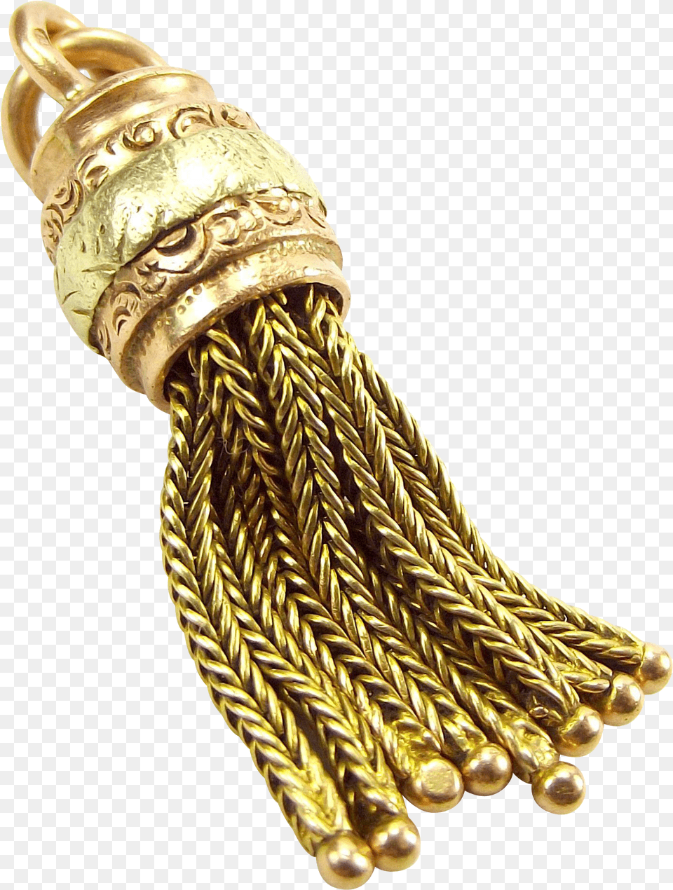 Yellow 9ct Gold Tassel Charm Pendant Solid, Bronze, Accessories, Jewelry, Person Free Transparent Png