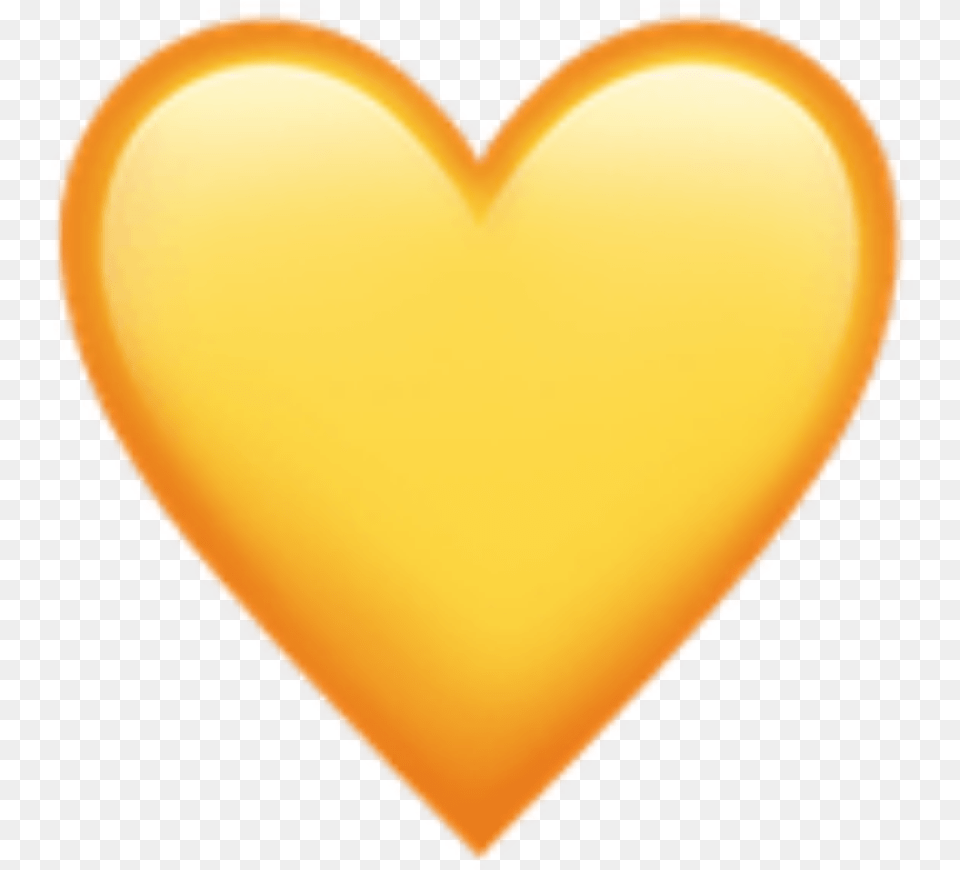 Yellow Aesthetic Tumblr Cute Sun Heart Hearts Yellow Heart Ios Emoji, Balloon Png Image