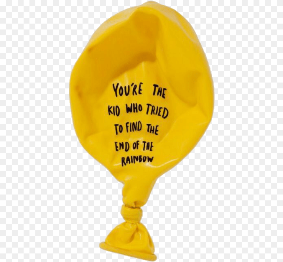 Yellow Amarillo Freetoedit Random Tumblr Quote Quotes Transparent Yellow Aesthetic Stickers, Balloon, Clothing, Hardhat, Helmet Free Png Download