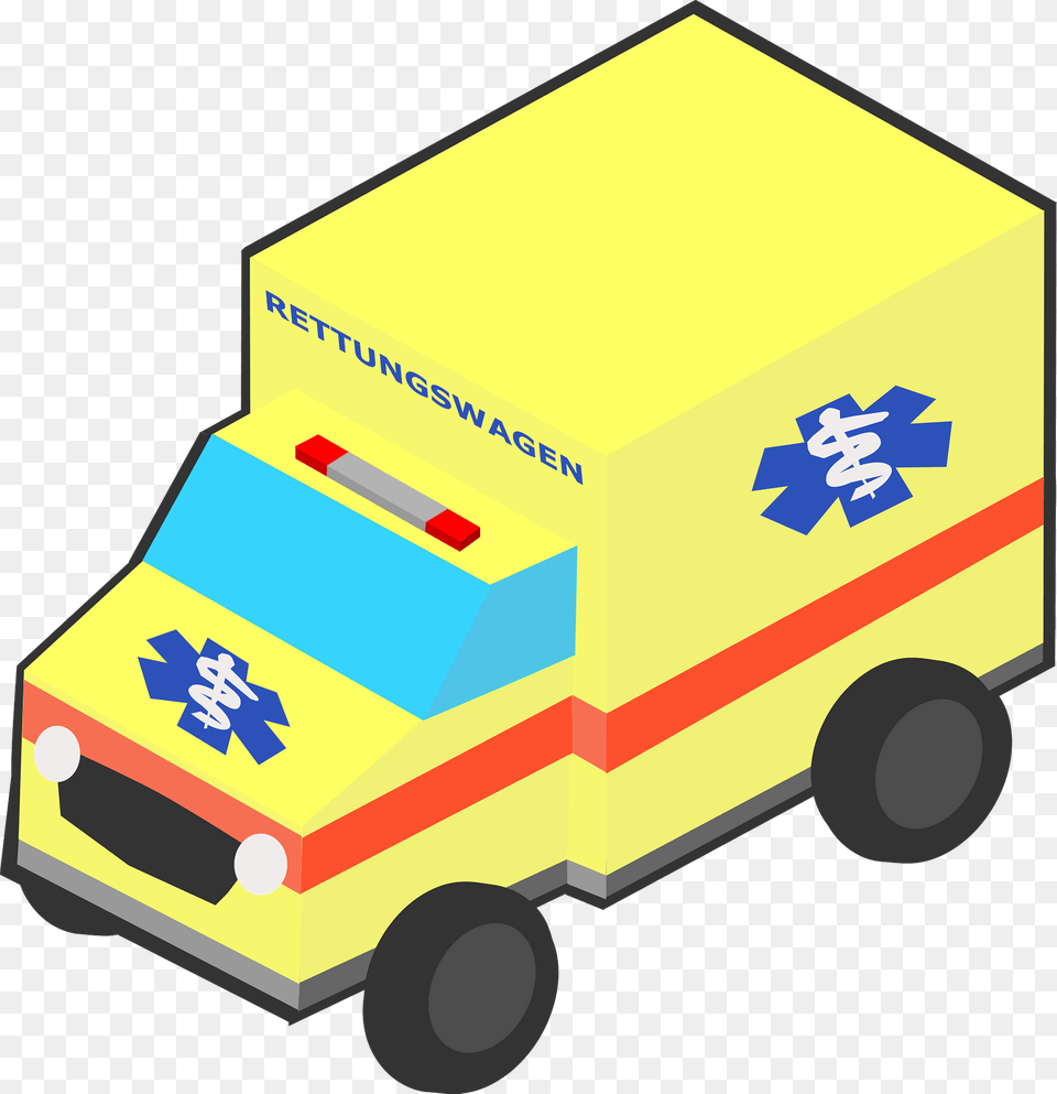 Yellow Ambulance Clipart, Van, Transportation, Vehicle, Lawn Mower Free Transparent Png