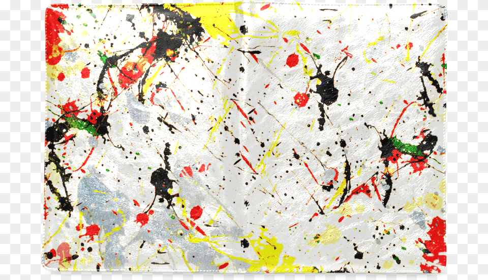 Yellow Amp Black Paint Splatter Custom Notebook B5 Apron With Paint Splatter, Art, Modern Art, Painting, Paper Png Image