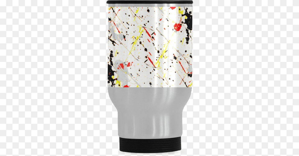 Yellow Amp Black Paint Splatter Travel Mug 14 Oz, Light Free Png