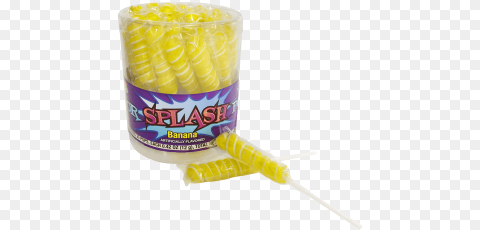 Yellow Amp White Color Splash Banana Unicorn Lollipops Alberts Yellow Amp White Banana Splash Lollipops, Food, Sweets, Smoke Pipe Png