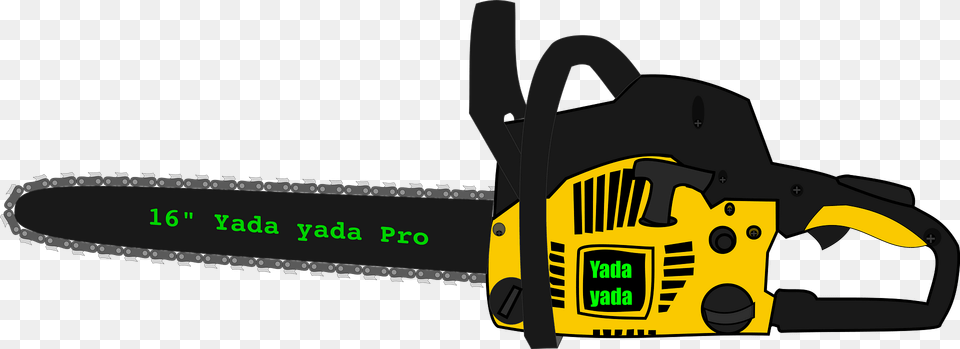 Yellow And Black Chainsaw Clipart, Device, Chain Saw, Tool, Bulldozer Free Png