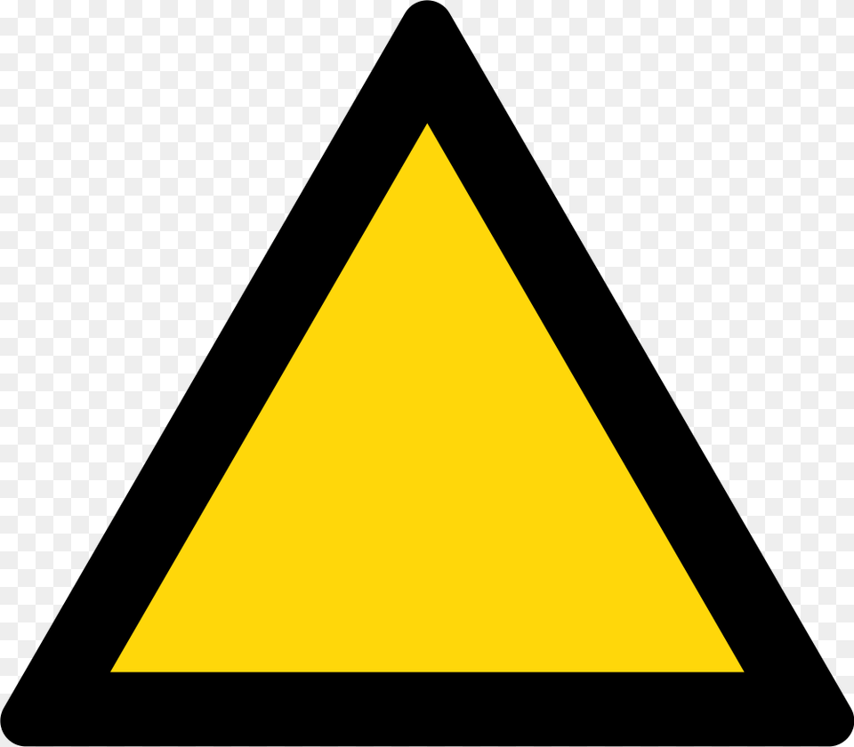 Yellow And Black Triangle Free Png