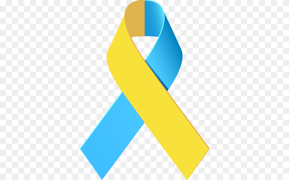 Yellow And Blue Awareness Ribbon Tattoos Adornos Free Transparent Png